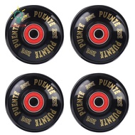 PUENTE 4Pcs/Set Cruiser Skateboard Wheels PU Wheels Long Board Cruiser Wheels with ABEC-9 Bearings