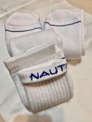 NAUTICA JAPAN 厚長襪三入組 反摺Logo 堆積襪夏日造型好幫手