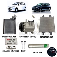 📣JIMAT SET📣 PERODUA VIVA / ELITE FULL SET AIRCOND PARTS COMPRESSOR CONDENSER COOLING COIL DRYER VALV