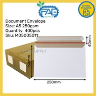 Document Envelope Hard White Cardboard Sampul surat putih keras A5 A4 A4+ A3 200gsm 300gsm 450gsm bu