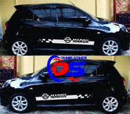 Stiker Sticker Cutting Mobil Nissan March Stiker List Minimalis Stiker Mobil Nissan March Terbaru