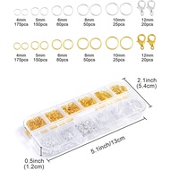 PP OPOUNT 65 Feet Jewelry Chains Necklace Chains 2 mm Jewelry Making Chains with 960 Pieces Jump Rin