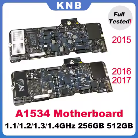 Tested A1534 Motherboard For Macbook Retina 12" A1534 Logic Board 820-00045-A 820-00244-A 8/16GB 256