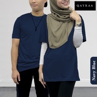 QAYRAA P1 Baju Sukan Lengan Pendek Microfiber Jersey Short Sleeve-Size S-5XL/Black/Maroon/Red/Navy/G