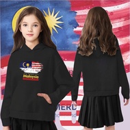 Malaysia National Day Merdeka Hoodie I Love Malaysia Independence Day Sweatshirt Patriotic Women Gir