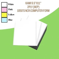 (1BOX) KAMI 9.5"X11" 2PLY [W/P] 1050'S NCR Computer Form | 电脑纸 X 1BOX