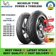 TAYAR  MICHELIN POWER 6  SPORT ROADSTER, 120/70 R17, 180/55 R17, 200/55ZR17, 240/45ZR17 RADIAL TUBEL