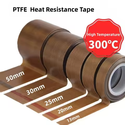 High Temperature Resistance Tape 300 Degrees PTFE Cloth Heat Insulation Adhesive Sealing Tape Cloth 