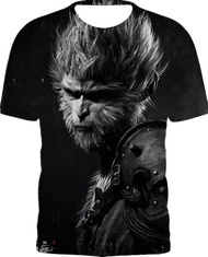 2024 Hot Game Black Myth: Wukong 3D printed Mens T-shirt Casual Mens Tee Tops