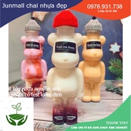 Bearbrick Violent Bear-Shaped Plastic Bottle, Milk Tea Plastic Bottle