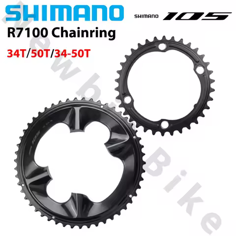 SHIMANO 105 12Speed R7100 Chainring CR-R7100 Crown for Road Bike 34T or 50T or 50-34T 12S Original B