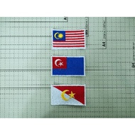 Paches Patch Bendera MALAYSIA , JOHOR , SEGAMAT sulam with Velcro