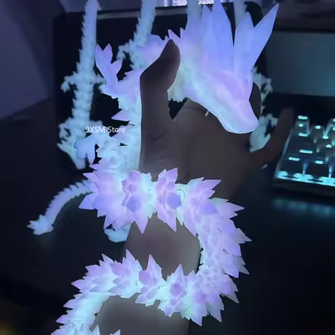22/30/45cm Luminous 3D Printed Dragon Glow in The Dark Flying Dragon Rotatable Articulated Wing Drag