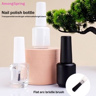 AmongSpring 1PCS 15ml Sub-packed Nail Polish Bottle Portable Nail Gel Empty Bottle With Brush Glass Empty Bottle Touch-up Container good goods