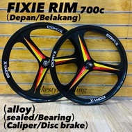 Ready Stock Rim Fixie 700c/Sport rim fixie/Fixie rim tiga batang/Sport rim 700c