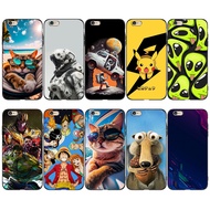 Case For iphone 6 plus 6s plus Cover shockproof Protective Tpu Soft Silicone Black Tpu Case Colorful Cartoon Cool Animal