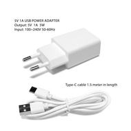 [ Accessories ] USB Power Adapter 5V 1A + Type-C Cable 1.5 meter for SriHome CCTV
