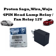 Proton Saga, Wira, Waja, Gen2 4PIN Head Lamp Relay/Fan Relay 12V