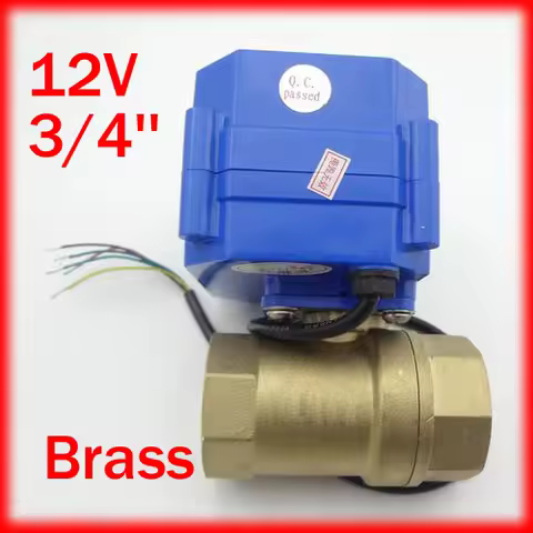3/4'' Brass Micro Electric Ball Valve 12V Voltage CWX-15Q,2 way motorized Ball Valve DN20