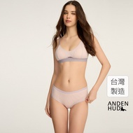 [Anden Hud] Imperfectly.tight High Waist Briefs (Purple Orange Pinstripes) Pure Cotton Made In Taiwa