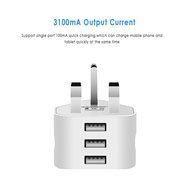 YQi Smart UK Plug USB Charger 3 Pin Travel Wall Charger Adapter With 1/2/3 USB Ports Plug Power Charger Fast charging For Smart Phone