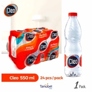 [ Air Mineral CLEO Botol Smart 550 ml | 1 Pack | isi 24 Pcs ]