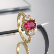 916 Gold Ring Rings Cincin Emas 916/ Oval Red diamond Ring gold 916