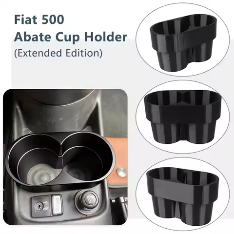 Car Cup Holder Drink Rack Storage Box Extended Edition For Fiat 500 Abate 2009-2017 Auto Interior St
