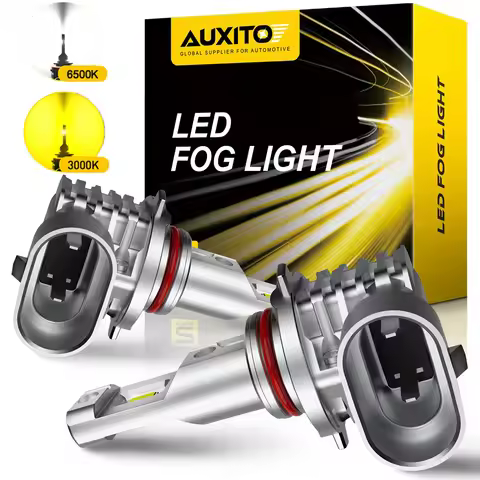AUXITO 2x 2000LM H8 H11 H16JP H10 LED Bulb Fog Lights Canbus No Error 6500K White 3000K Golden DRL D