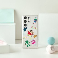 蠟筆小新玩具集合貼紙防摔透明SAMSUNG手機殼