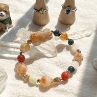 地藏王菩薩的小日常 地藏王菩薩手鍊 阿拉善 虎眼石 紅瑪瑙 彩紋