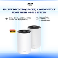 TP-LINK DECO X80 (2PACKS) AX6000 WHOLE HOME MESH WI-FI 6 SYSTEM