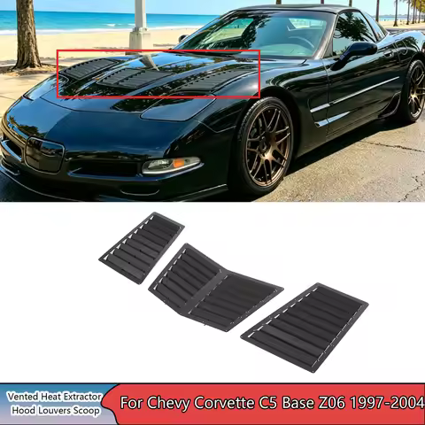 For Chevy Corvette C5 Base Z06 1997-2003 2004 Vented Heat Extractor Hood Louvers Scoop Car Accessori