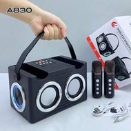 16W Dual Speaker Bluetooth Speaker With 2 Wireless Microphones - Clear Stereo Sound And Powerful Bas
