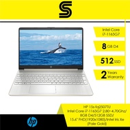 HP Laptop 15s-fq2507TU / 15s-fq2508TU /Intel Core i7-1165G7 2.80~4.70Ghz/8GB D4/512GB SSD/15.6" FHD/