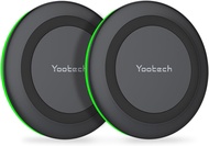 Yootech [2 Pack] ที่ชาร์จไร้สาย 10W MAX Fast Wireless CHARGING Pad เข้ากันได้กับ iPhone 15/15 plus/ 