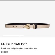 Fendi FF diamond belt like new
