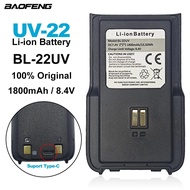 BAOFENG Walkie Talkie UV-22 Original Li-ion Battery BL-22UV for BF-UV22 UV-22L Two Way Radios Extra 
