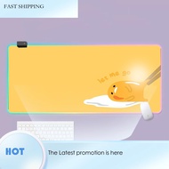 Gudetama แผ่นรองเมาส์น่ารัก แผ่นรองเมาส์ Rgb แผ่นรองเมาส์สำหรับเล่นเกม Backlit PC อุปกรณ์เสริมสำหรับ