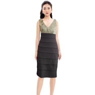 Đầm thiết kế cổ tròn dáng xòe dài Bemine MT9214 đầm hãng sale Lavi Bemine gumac đầm công sở