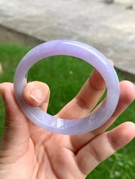 冰種玉鐲 天然翡翠玉鐲 A玉 手鐲 • 糯冰種紫羅蘭翡翠福鐲