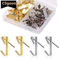 C5GOON 20Sets 20LB Golden Heavy Duty Hooks with Nails Photo Frame Hooks Drywall Oil Painting Mirror 