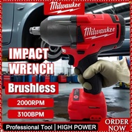 Milwaukee 1300NM Cordless Brushless Electric Wrench Large Torque Car Truck Repair Impact Wrench For 