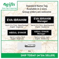 Name Tag PIN untuk Tag Nama Sekolah Cikgu, Nama Tag Kakitangan Kerajaan dan Penjawat Awam
