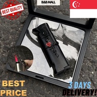 Windproof Red Jet Flame Lighter Refillable | Metal Torch Butane Lighter | Cross Rose Charm Pocket Li