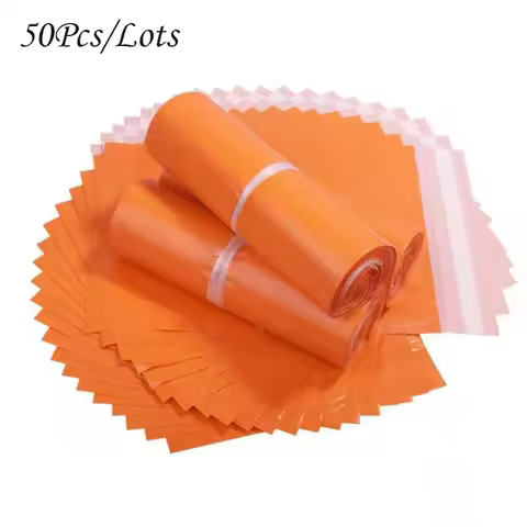 (50 Pièces/lot) Orange Express Sac Épaississement Sac de Courrier D'envelope Logistics Documentation