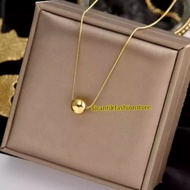 SUNSHINE KALUNG TITANIUM GOLD LIONTIN BULAT BOLA PASIR FASHION WANITA