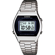 Casio Digital นาฬิกาข้อมือผู้หญิง สีเงิน สายสแตนเลส รุ่น B640WD-1A ของแท้ รับประกัน 1 ปี