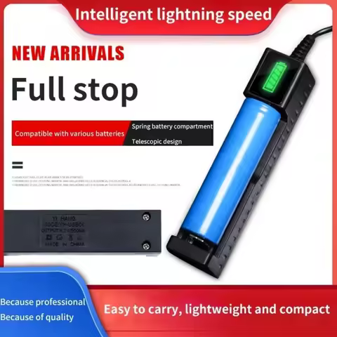 1/4 Slots 18650 10440 14500 14650 Lithium Battery Charger USB Smart Charging Battery Box Universal R