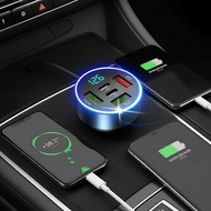 5-in-1 Car Charger with Digital Volt Meter & Dual USB-C PD Ports, Super Fast Charge for iPhone/Samsu